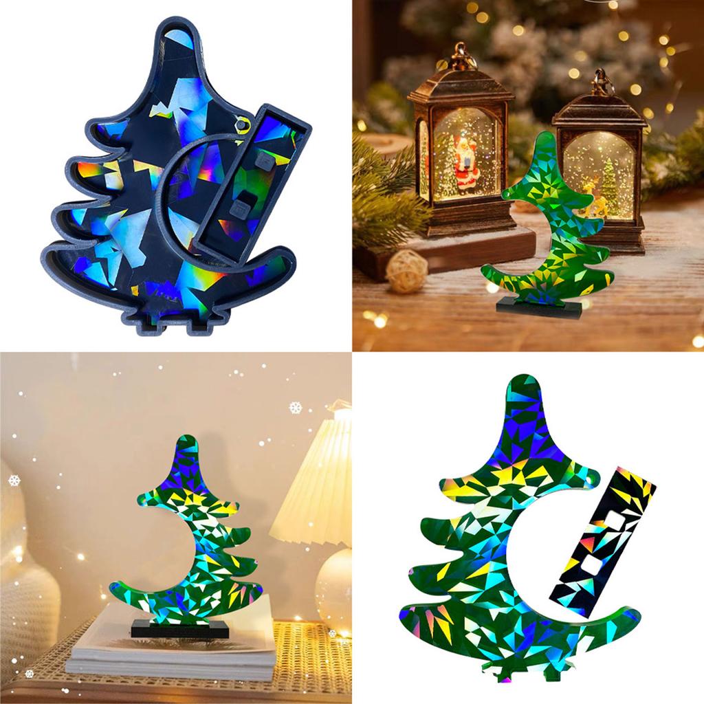 Holographic Tree Ornament Crafts Silicone Mold Jewelry Epoxy Casting Jewelry Tool Making Resin Diy Craft Home Decoration