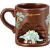 SunArt "Jurassic World" Stegosaurus Mug with Figure, Approx. 200ml, Jurassic World Movie Merchandise, Tableware, Gift, SAN3821-3, Brown