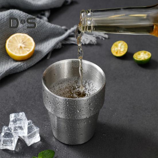 201 Stainless Steel Cup Stackable Drinking Mug Double Wall Vacuum Insulated Coffee Cup Reusable Drinkware for Home Camping Outdoor Activities