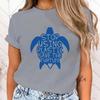 (Premium T-shirt)Funny Protect The Ocean Stop Using Plastic Save The Turtles Letter Printed T-Shirts For Women Summer Tops