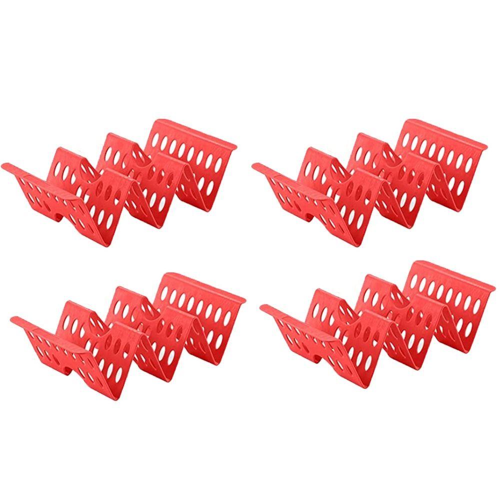 4Pcs Plastic Taco Holders Wave Shape Mexican Pancake Stand Creative Food Pallet  Tortilla