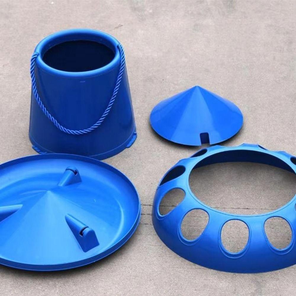 1Pcs 11 Holes Chicken Automatic Feeder Plastic Bird Feeding Bucket  for Chicken Pigeon Budgies