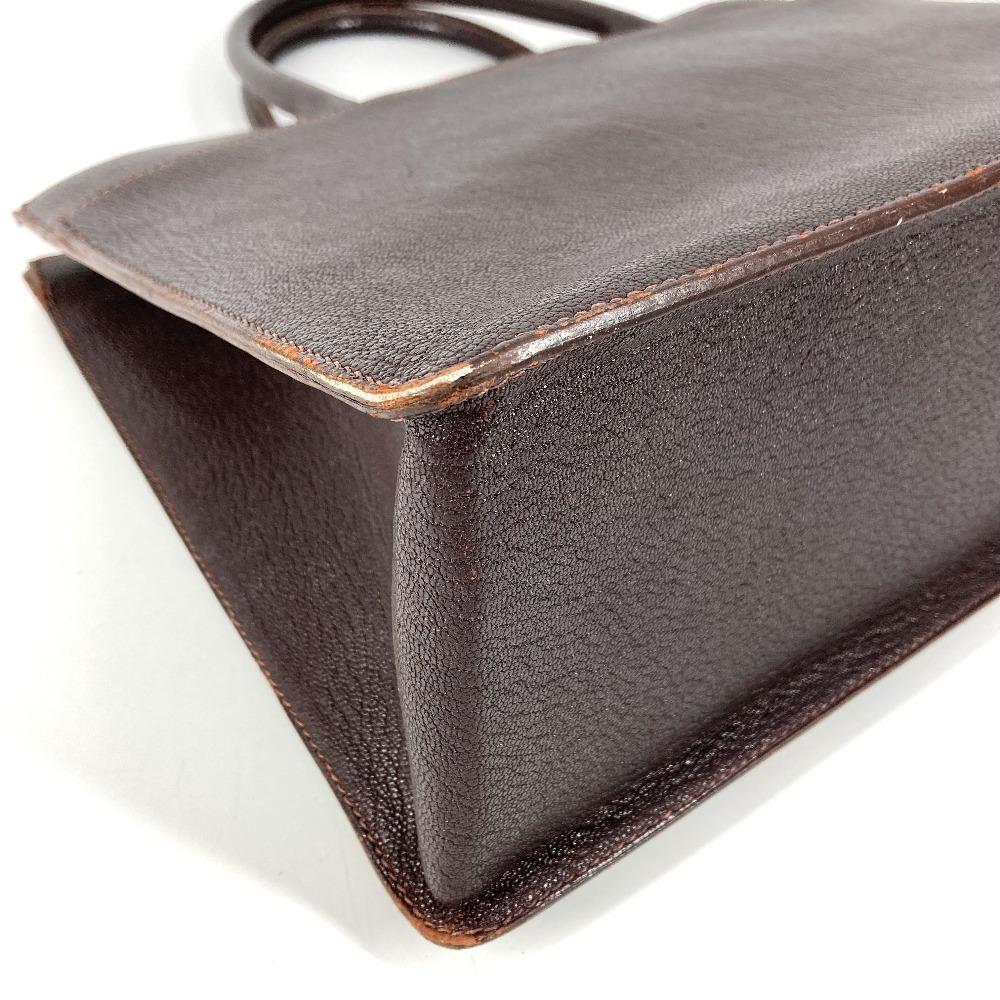 HERMES White bus GM Hand Bag Shoulder Bag Tote Bag Coromandel Brown