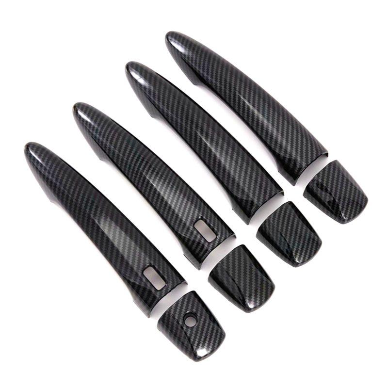 AT-For Nissan Sylphy 2020 2021 2022 Car Outer Door Handle Cover Trim Stickers Accessories ,ABS Carbon Fiber