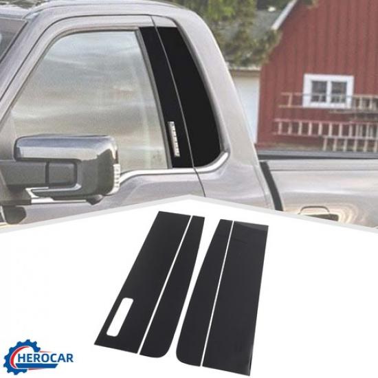 4Pc Window Pillar Post Cover Decals For Ford F150/F250/F350/F450 21+ Regular Cab