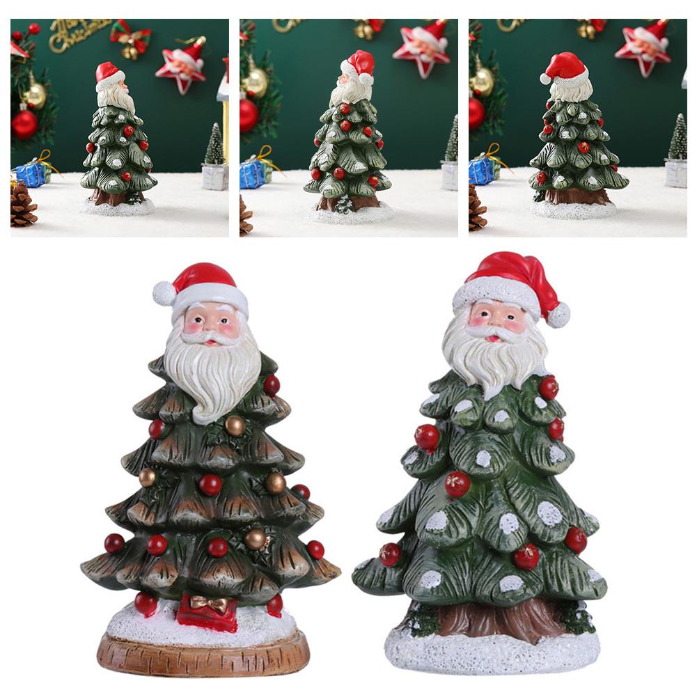 Mini Resin Christmas Tree Ornament for Holiday Decor Charming Desktop Decoration for Home Office Classroom and More
