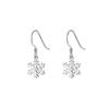 925 Sterling Silver Snowflake Earrings - Simple Flower Studs & Girlish Heart Dangles for Autumn/Winter