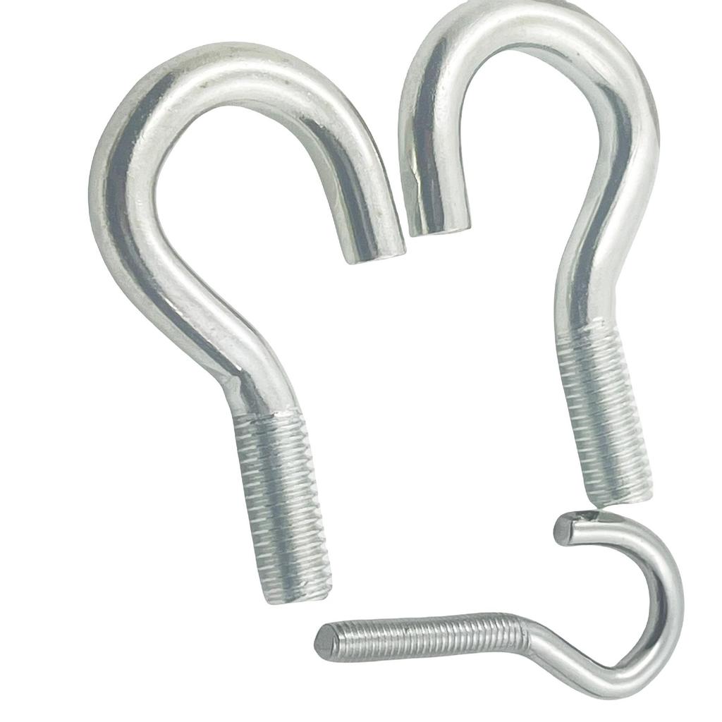 Galvanized White Zinc Open Hook Eye Bolt, 4-12, Non-Standard Carbon Steel