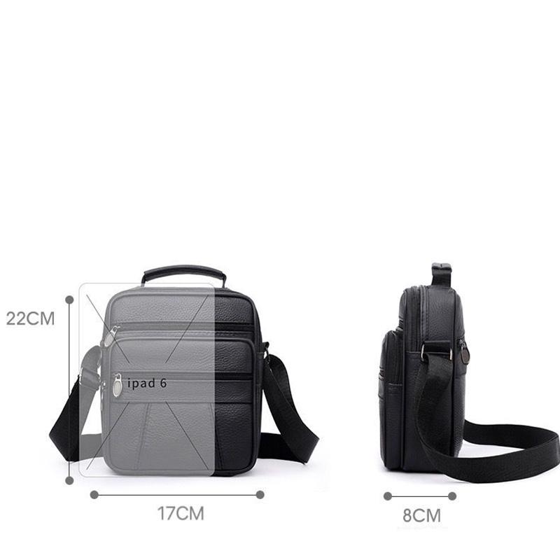 Genți de umăr tip poștaș din piele naturală pentru bărbați, genți mici cu buzunar pentru telefon, genți business crossbody din piele de vacă, cadou pentru bărbați