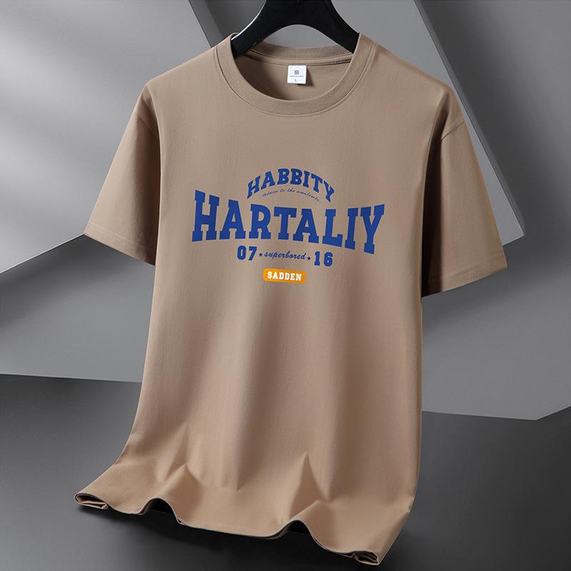 Summer Men's Fashion Short-sleeved T-shirt Pure Cotton Tee S-6XL