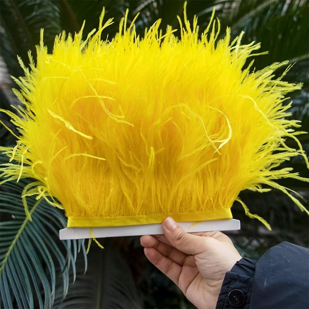 1 Meter Ribbon Tassel Ostrich Feathers Trim Feather Trim Fringe  Wedding Party Decoration