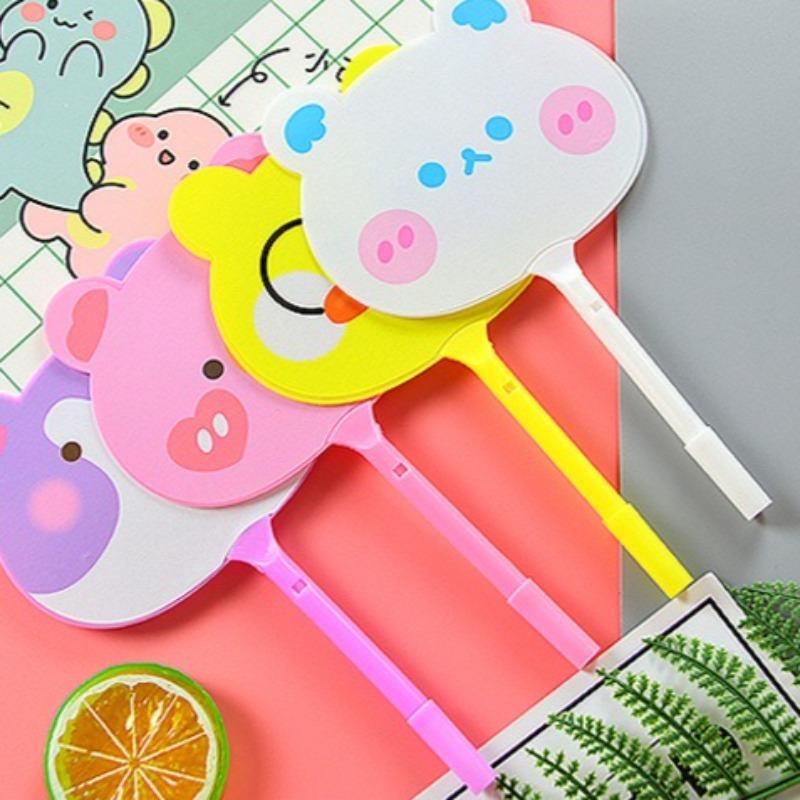 50Pcs Cartoon Creative Cute Rabbit Bear Fan Neutral Pen Creative Gift School Writing Supplies Ballpoint Pen