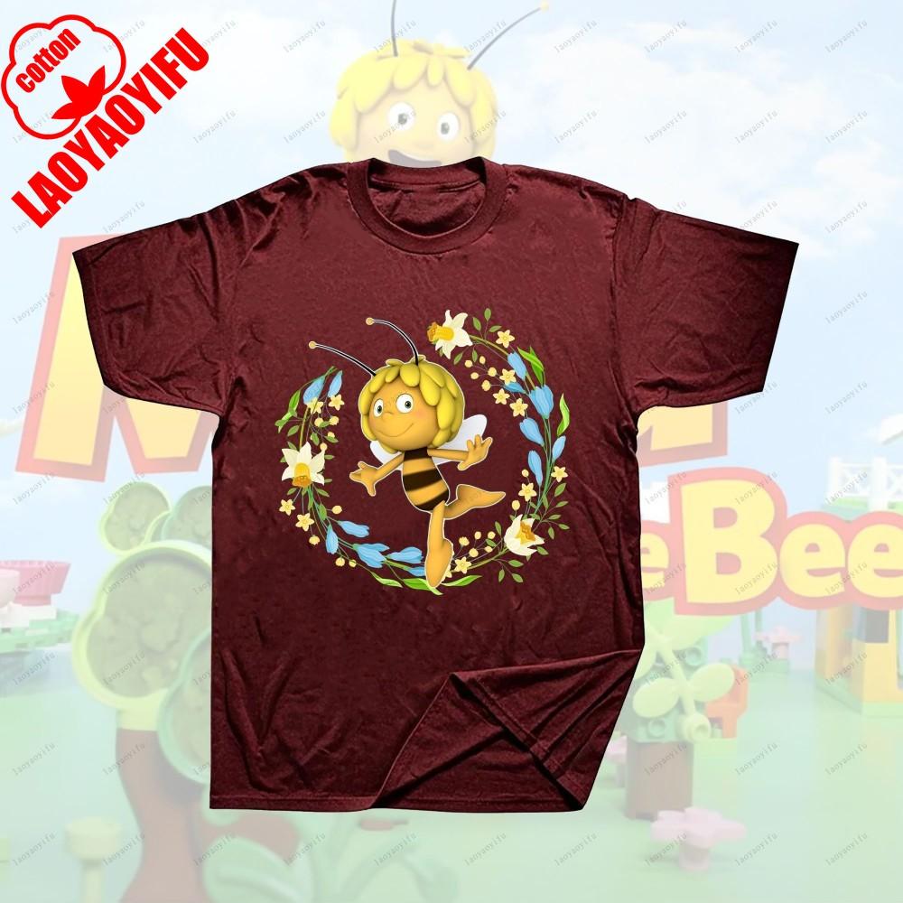 Maya The Bee Movie Cartoon Character T-shirts Cartoons T Shirt Breathable Camisetas Harajuku Creative Cool Trending T Shirt