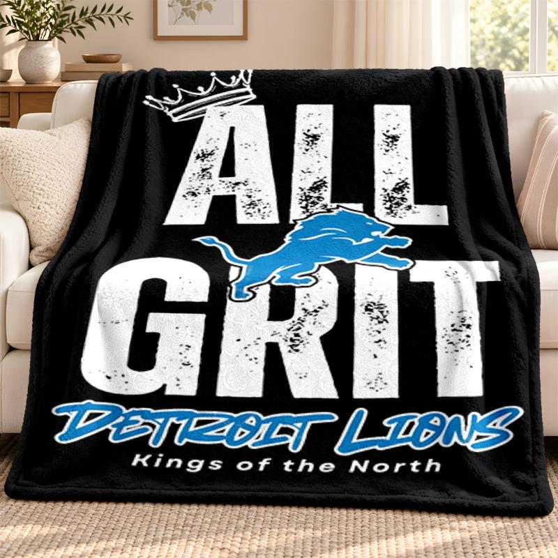 Detroit Lions blanket Flannel Blanket Soft Cozy Plush Throw for Sofa Bed Lightweight Home Decoration Outdoor camping