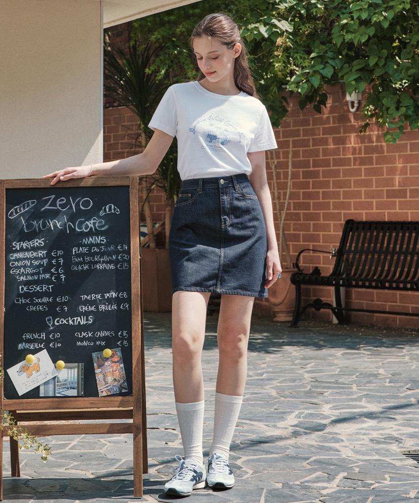 ZEROSTREET Indigo Mini Denim Skirt / Indigo