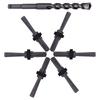 6PCS Rock Splitting Wedges & 1PCS Rotary Hammer Drill Bit, Tools For Stone & Concrete 14Mm