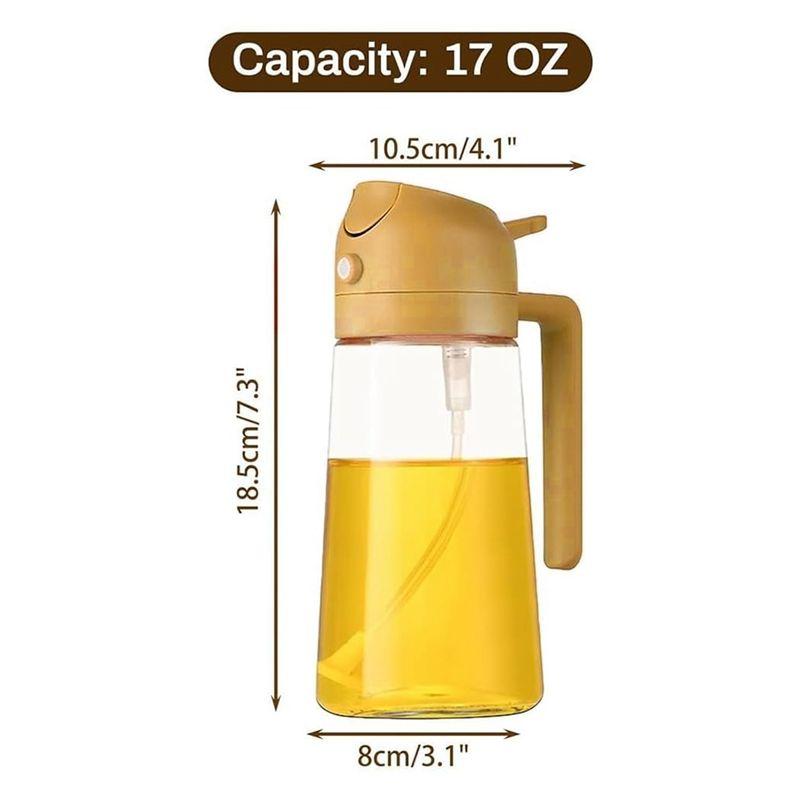 ABWR-Kitchen Spray, 2 In 1 Olive Oil Dispenser And Oil Sprayer Bottle, Oil Dispenser Bottle For Kitchen For Air Fryer