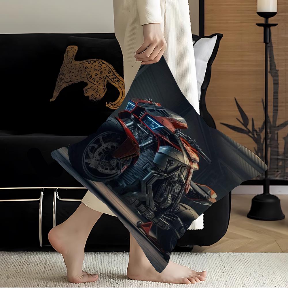 Modern Motorcycle Pillow Cover For Bedroom Room And Living Room Sofa Decorative Cushion Cover