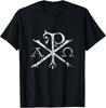 NEW LIMITED Christian Chi Rho Labarum Christogram Cross Faith T-Shirt