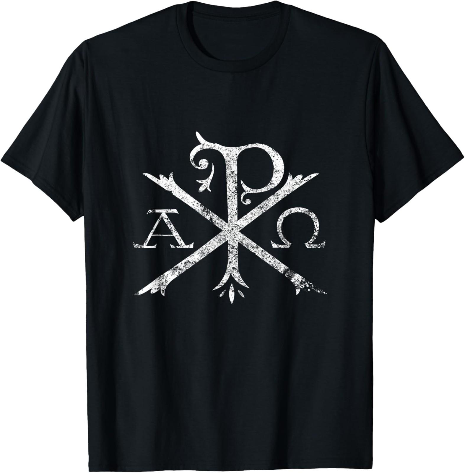 NEW LIMITED Christian Chi Rho Labarum Christogram Cross Faith T-Shirt S