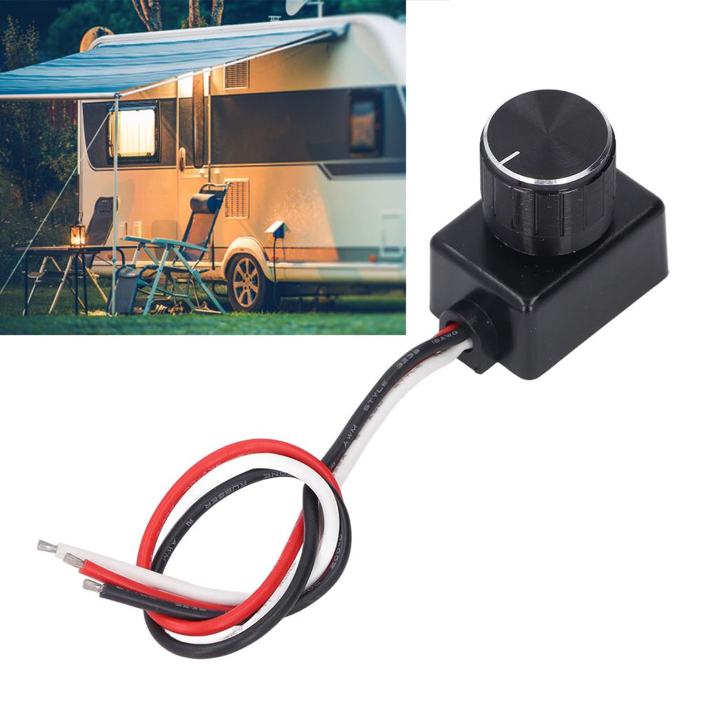Comutator LED Dimmer 12 la 24V Prevenirea supracurentului Buton de reglare PWM pentru lumini RV Interior Barcă Camion