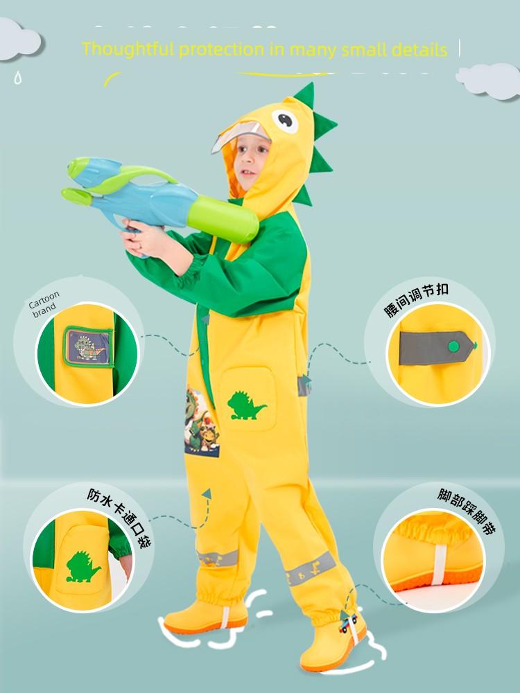 Set Impermeabile Intero con Pantaloni per Bambini, Tuta Impermeabile Integrale per Bambini Piccoli, Studenti, Scuola Materna, Bambine e Bambini, Stivali da Pioggia e Pioggia