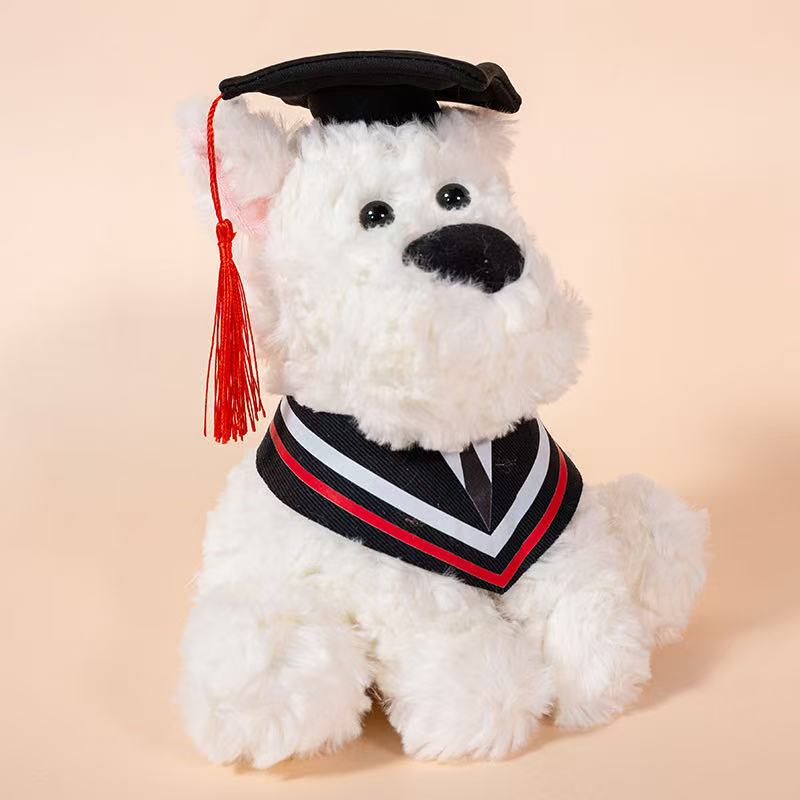 25cm simulation new graduation doctoral animal doll stuffed plush toy cartoon anime cute pillow gift for friends fun doll