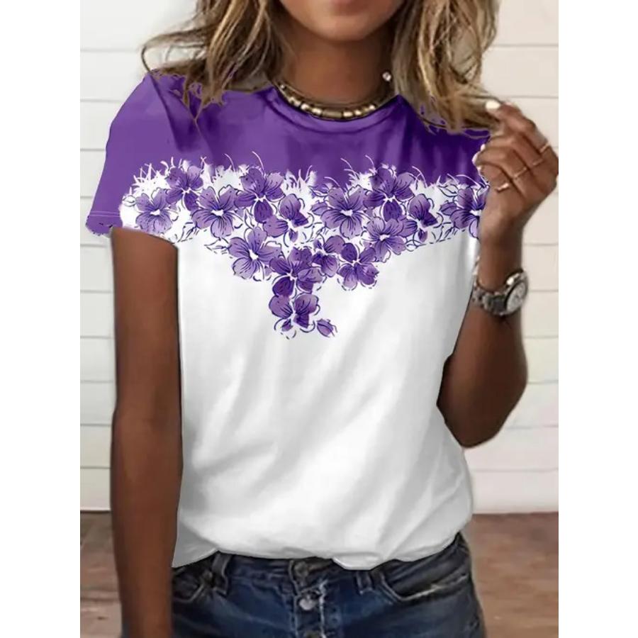 T-Shirt Women Tees 3D Print Short Sleeve Comfortable Sportwear T Shirts