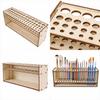Wooden Brush Holder Multi Hole Brush Storage Rack New Makeup Brush Holder  Desktop Storage