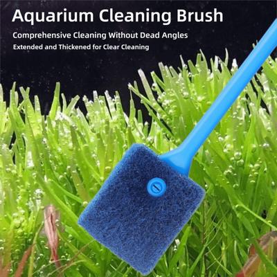 Double Sided Sponge Fish Tank Cleaning Brush Floating Cleaning Brush  Glass Acrylic Fish Tank