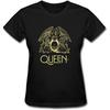 Queen Band Music Rock Logo Women's T Shirts, Black