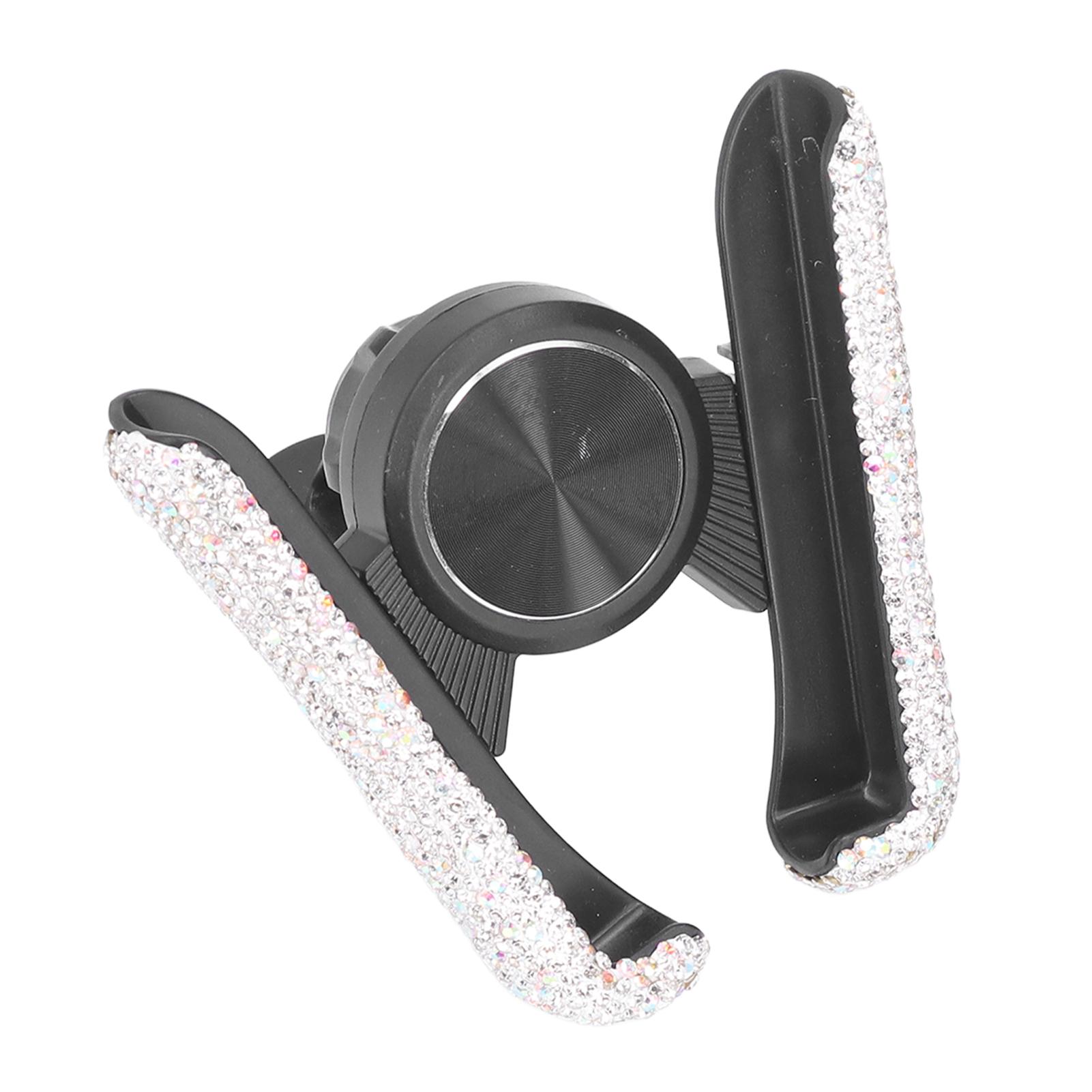 

Блестящий держатель для телефона в машину, автомобильное крепление для сотового телефона, подставка, регулируемое автомобильное крепление для сотового телефона, универсальное белый