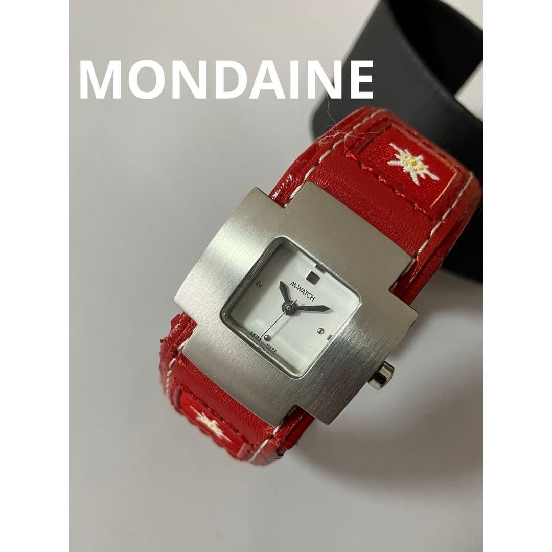 Used [Rare M-Watch logo] Working item MONDAINE