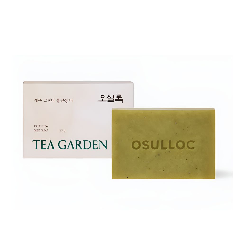 

OSULLOC Jeju Green Tea Cleansing Bar 90g (Dry Weight) - Gentle Facial Soap