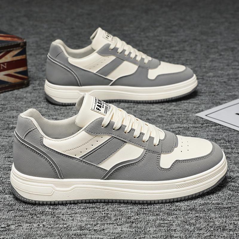 Populära vardagliga brädskor, små vita skor, herrskor, studenttrendmode, koreansk version av trendiga skor, herrskor med tjock sula och slitstark sula