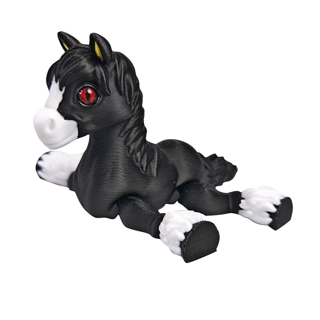 3D PrintedModel Equine Desktop Ornament Flexible Plastic Animal Sculpture Suitable For Desk Decoration, Collecting And Children