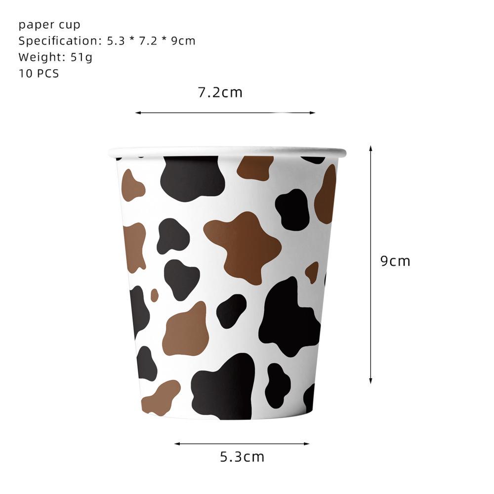 Farm Cow Party Tableware Set – Includes Plates, Cups, Tablecloth for Birthday Decorations