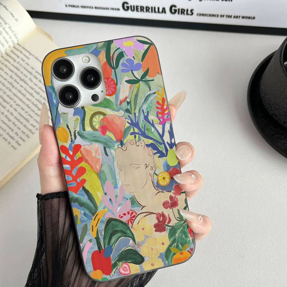 Funny Henri Matisse Art Painting For iPhone 17 16 15 14 13 12 11 Pro Max Plus Pro Corrugated Shockproof Matte Phone Cover