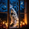 Seasonal Party Decorations for Kitchen Halloween Ghost Window Stickers, Removable PVC Wall Decals, Peel And Glass Clings Bedroom Stick Self-Adhesive