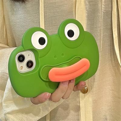 Korean Cute 3D Funny Sausage Mouth Silikónové ochranné puzdro pre Iphone 14 13 12 Pro Max 11 Lovely Holder Nárazuvzdorný mäkký kryt