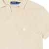Polo Ralph Lauren Solid Logo Embroidered Towel Fabric Short Sleeve Polo Shirt Men Tops Beige 710937319-002