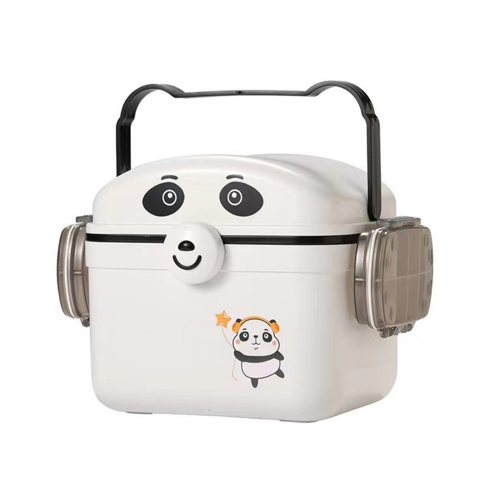 Dust-proof Cartoon Medicine Box Large Capacity Pill Container Double-layer Medicine Box  Office