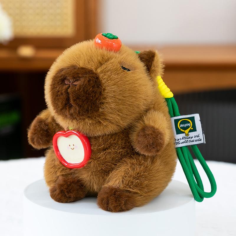 Xiangdudun Capybara Doll Cute Kapibara Keychain Plush Pendant Bag Jewelry