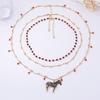 Personalized Enamel Zebra Pendant Necklace Vintage Metal Trend Jewelry Zebra Earrings For Women
