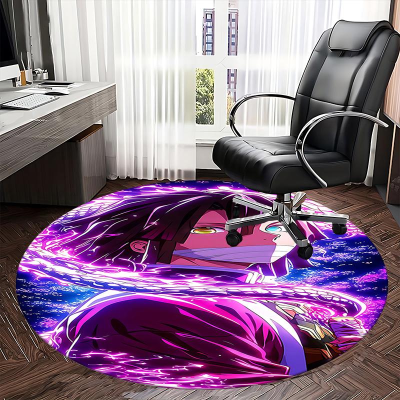 Anime Character Round Chair Mat - Fantasy Decorative Rug for Home