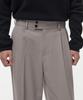 Musinsa Standard Double Button Two-Pleat Wide Slacks [Grayish Beige]