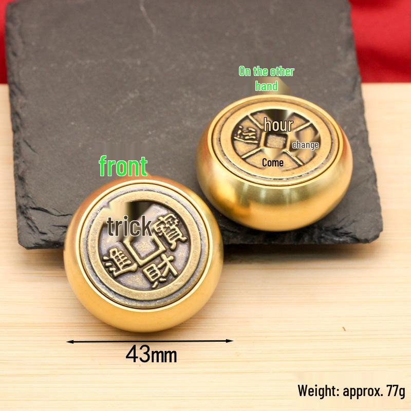 Mosazná vícestranná rotující dekompresní ozdoba pro přilákání bohatství a pokladů