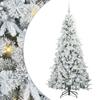 Artificial Foldable Christmas Tree White 180 Cm PE and PVC