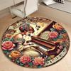 Playing The Piano Round Rug Suitable For Office Reception Office Chair Protection Carpet And Also Suitable For Gifts To Relatives And Friends