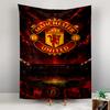 Decorative Wall Tapestry Manchester United Red Devil Crest Stadium Poster Football Gift for Fans